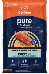 CANIDAE PURE with Wholesome Grains Real Salmon & Oatmeal Puppy Dry Dog Food,22lb - Picture 1 of 7