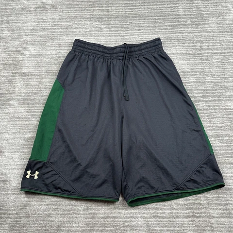 South Florida Bulls Shorts Mens Large Black Green USF Under Armour Heatgear Cover