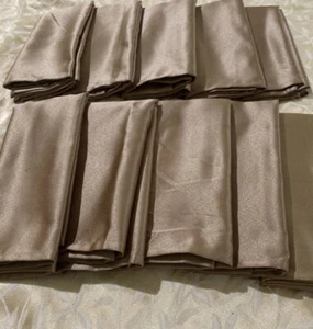 Bed Bath & Beyond Jubilee Bronze Napkins Lot (10) 18”square satin/silk napkins - Picture 1 of 5