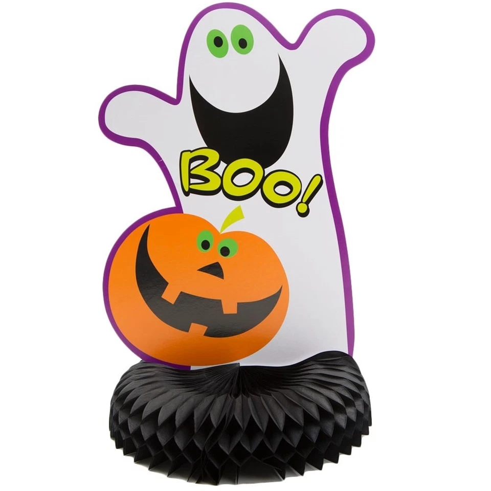 Pumpkin BOO ! Halloween Honeycomb Centerpiece Ghost - Image 1 of 1