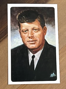 POSTAL JFK VINTAGE - Retrato pintura al óleo EE. UU. - Espalda en blanco - ENVÍO GRATUITO - Imagen 1 de 4