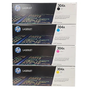 Original Toner HP 304A Toner Set Schwarz - Cyan - Magenta - Yellow CC530/1/2/3A✅ - Bild 1 von 2