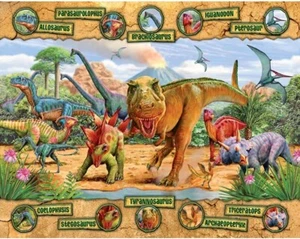 Names of Dinosaurs Image Edible Cake Topper Frosting Sheet - Picture 1 of 1