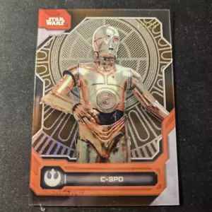 2024 STAR WARS HIGH TEK GOLD DIFFRACTOR 12/50 C-3PO #17 - Picture 1 of 2