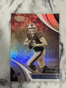 2018 PANINI CERTIFIED FOOTBALL JOSH ALLEN GT-JOA ROOKIE Card GOLD TEAM BILLS RC - Picture 1 of 2