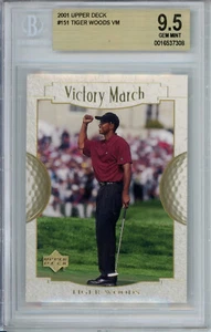 Upper Deck 2001 Tiger Woods #151 Victory March Beckett BGS 9.5 Gem Mint - Picture 1 of 2