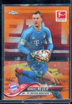 2018-19 Topps Chrome Bundesliga Manuel Neuer Orange Refractor /25 - Image 1 of 2