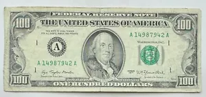1977 Vintage $100 Note -Vintage Currency - Boston - A - Hundred Dollar Bill - Picture 1 of 2