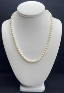 Classic 5.7mm Saltwater Pearl Strand 14K Yellow Gold 19" Necklace - Picture 1 of 5