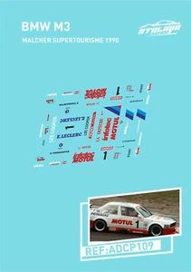 CALCAS BMW M3 MALCHER SUPERTOURISME 1990 SLOT DECALS - Imagen 1 de 1