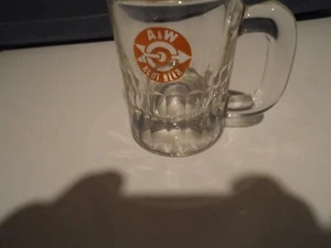 Vintage A&W Root Beer MINI Clear Glass Mug ~ 1961-1968 Logo~ 3.25” Tall - Picture 1 of 1