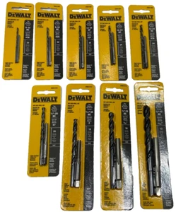 Set of Nine (9) DeWalt SAE Tap & Drill Bits 6-32NC Thru 1/2" - 13NC NEW SEALED - Picture 1 of 3