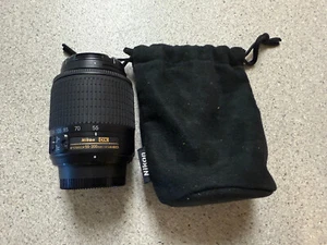 Nikon DX AF-S Nikkor 55-200mm f4-5.6 G ED Lens For Nikon W/CAPS AND POUCH CASE. - Picture 1 of 5