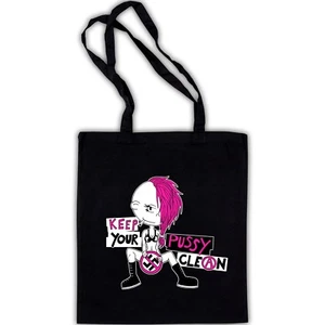 KEEP YOUR PUSSY CLEAN NEU Baumwollbeutel Bag Punk Banters Punkrock FCK NZS GNWP - Picture 1 of 1