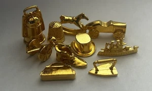 Vintage Franklin Mint Monopoly Collector's Edition Set of 10 Tokens - Picture 1 of 2