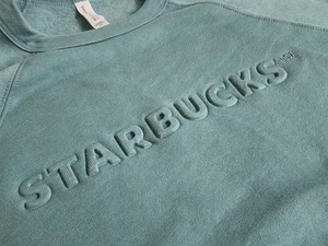 Authentic Brand NEW Starbucks Seafoam Green 3X Sweatshirt Embossed - Picture 1 of 9
