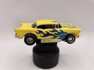 TYCO Slot Car '57 CHEVY BEL AIR (Yellow / Blue flames) Twinpak Car - Picture 1 of 7