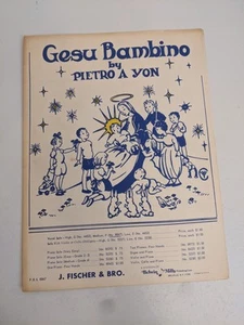 GESU BAMBINO PIETRO A YON SHEET MUSIC - VOCAL SOLO High 1970 - Picture 1 of 4