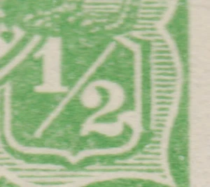 1923 KGV SINGLE WMK ½d VARIETY FLAW AFTER "2" IN THE RIGHT TABLET BW 63 (4)E $55 - Picture 1 of 2