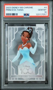 2023 TOPPS CHROME DISNEY 100 CARD # 4 PRINCESS TIANA GRADED PSA 10 GEM - Picture 1 of 2