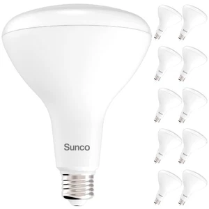 Sunco 10 Pack BR40 LED Light Bulbs, Indoor Flood Lights, Recessed Can Light B... - Picture 1 of 7