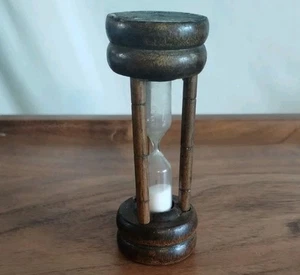 Vintage Sanduhr Sanduhr aus Holz - Bild 1 von 5