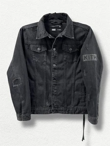 KITH The Laight Black Denim Jean Jacket Women’s Size 12 100% Cotton - Picture 1 of 8