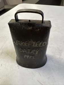 Wakefield Dairy 1923 Cow Bell, RARE, 4 3/4 x  3 1/8 - Great old time Sound! - Picture 1 of 4