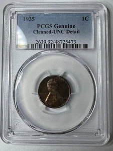 1935 Lincoln Cent Wheat Penny PCGS UNC Detail - Picture 1 of 4