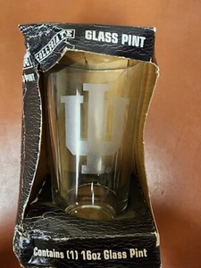 University Of Indiana 16oz Glass Pint. New Damagged Box - Picture 1 of 2