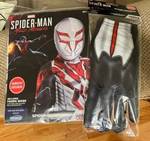 Jazwares Marvel Spider-Man 2099 Miles Morales Erwachsene Maske und Handschuhe Set Combo - Bild 1 von 5