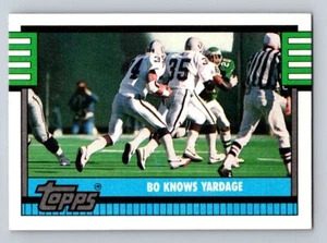 1990 Topps #522 Bo Knows Yardage Oakland Raiders - Bild 1 von 2