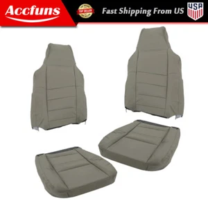 For 2002-2007 Ford F250 F350 Lariat Super Duty Front Bottom + Top Seat Cover New - Foto 1 di 13