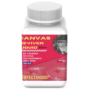 Liquid Red Soft Top Reviver, 500ml färbt Verdeck Cabrio Canvas Auto Motorhauben - Bild 1 von 10