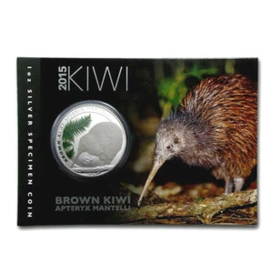 New Zealand - 2015 - 1 OZ Silver Uncirculated Coin - Kiwi Coin !! - Picture 1 of 4