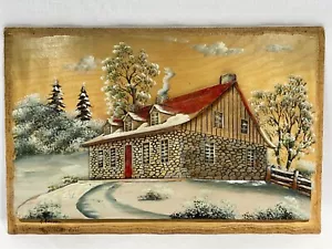 De Colección Arte Popular Canadiense 3D Madera Tallada a Mano Quebec Artista H. Nadeau Colgante de Pared - Imagen 1 de 12