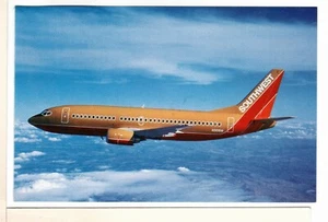 Vintage 1986 Boeing 737-300 Southwest Airlines ausgestellte Werbepostkarte - BR1 - Bild 1 von 2