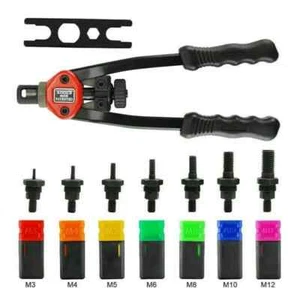 Manual Threaded Rivet Nut Gun with Nut 605 606 Dual Insert Manual Riveter - Picture 1 of 30