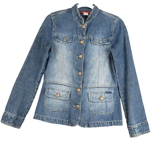 Union Bay Women's S/M Slim Fit Blue Denim Cotton Casual Travel Jacket Med Wash - Picture 1 of 11