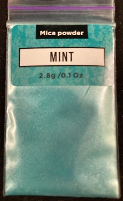 Mica Powder - Mint - 2.8 g - Soap Shop - Soap/Make Up/Resin - Single Bag - Image 1 of 3
