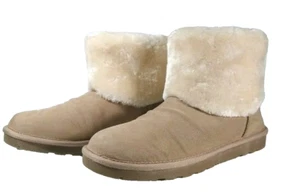 Ankle Boots womens 8M Arizona Jean memory foam insole lined tan pull-on flaw - Picture 1 of 11