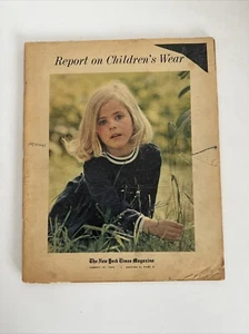 New York Times Magazine REPORT on CHILDREN’S WEAR / FASHIONS August 1962 Vintage - Picture 1 of 7