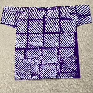 African Dashiki Shirt Mens XXL Purple Tribal Ethnic Art Africa Print Festival - Picture 1 of 8
