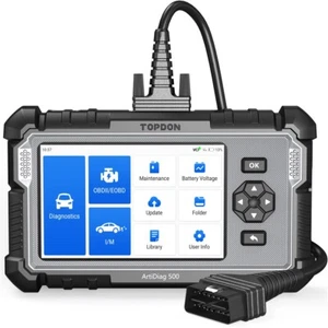 TOPDON AD500 2.0 profesional automóvil OBD2 dispositivo de diagnóstico escáner 6 funciones con aceite ETS SAS - Imagen 1 de 23