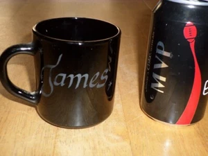 JAMES [ NAME OF: "JAMES " ], Glass Coffee Mug / Cup, VINTAGE - Picture 1 of 9