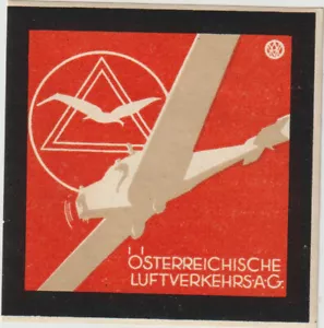 AUSTRIA ÖLAG Österreichische Luftverkehrs AG OLD AIRLINE AVIATION LUGGAGE LABEL - Picture 1 of 1