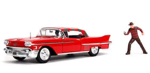 Jada 31102 1/24 1958 Cadillac Series 62 w/Freddy Krueger Figurine - A Nightmare - Picture 1 of 1