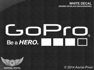 GoPro Be a HERO adesivo per finestra/decalcomania custodia - bianco nero o rosso 5 6 7 8 9 10 - Foto 1 di 10