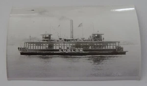 Dampfschiff Dampfer LUDLOW Fähre Echtfoto Postkarte RPPC - Bild 1 von 2