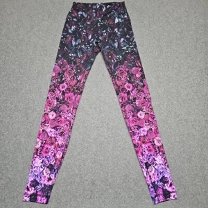 Leggings Lululemon Mujer Talla 4 Rosa Caliente Negro Vibrante Estampado Floral Elástico - Imagen 1 de 8